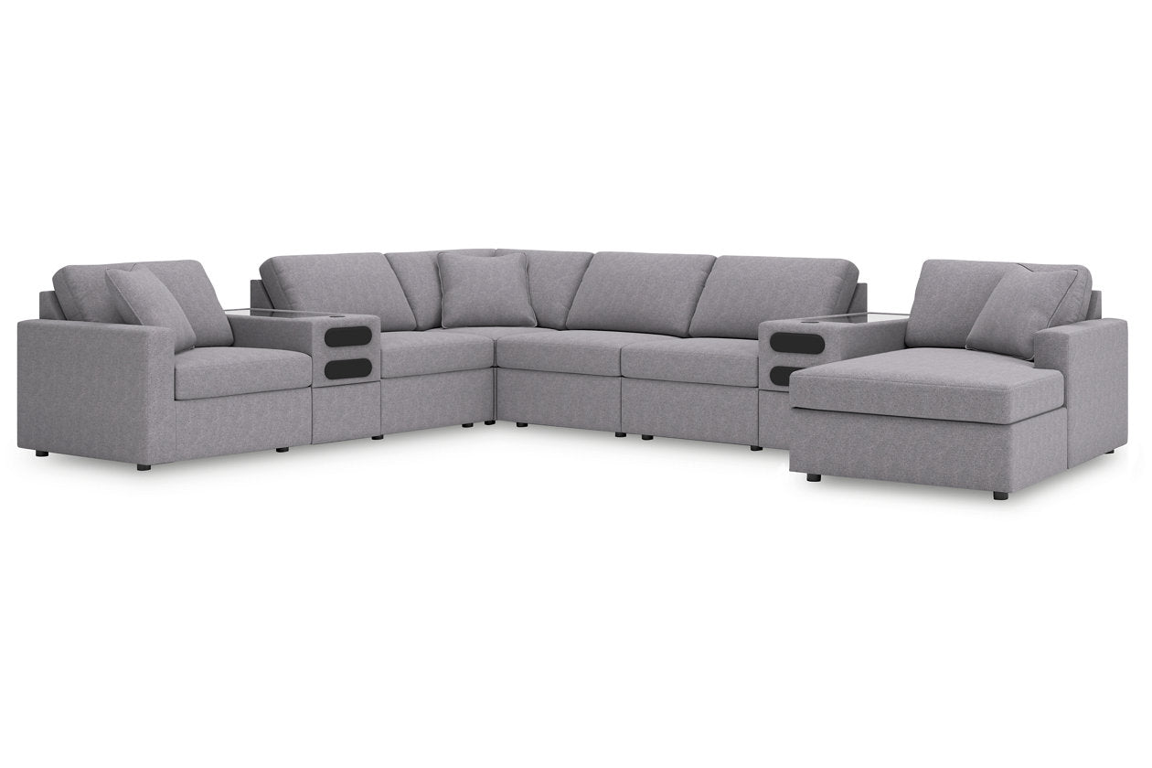 Modmax Granite 8-Piece Sectional with Audio System and Chaise from Ashley - Luna Furniture