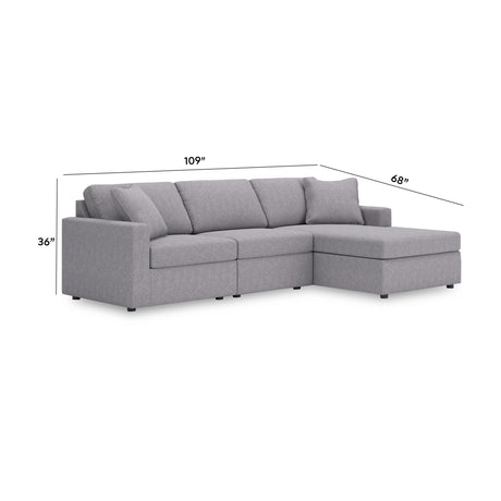 Modmax Granite 3-Piece Sectional with Chaise from Ashley - Luna Furniture