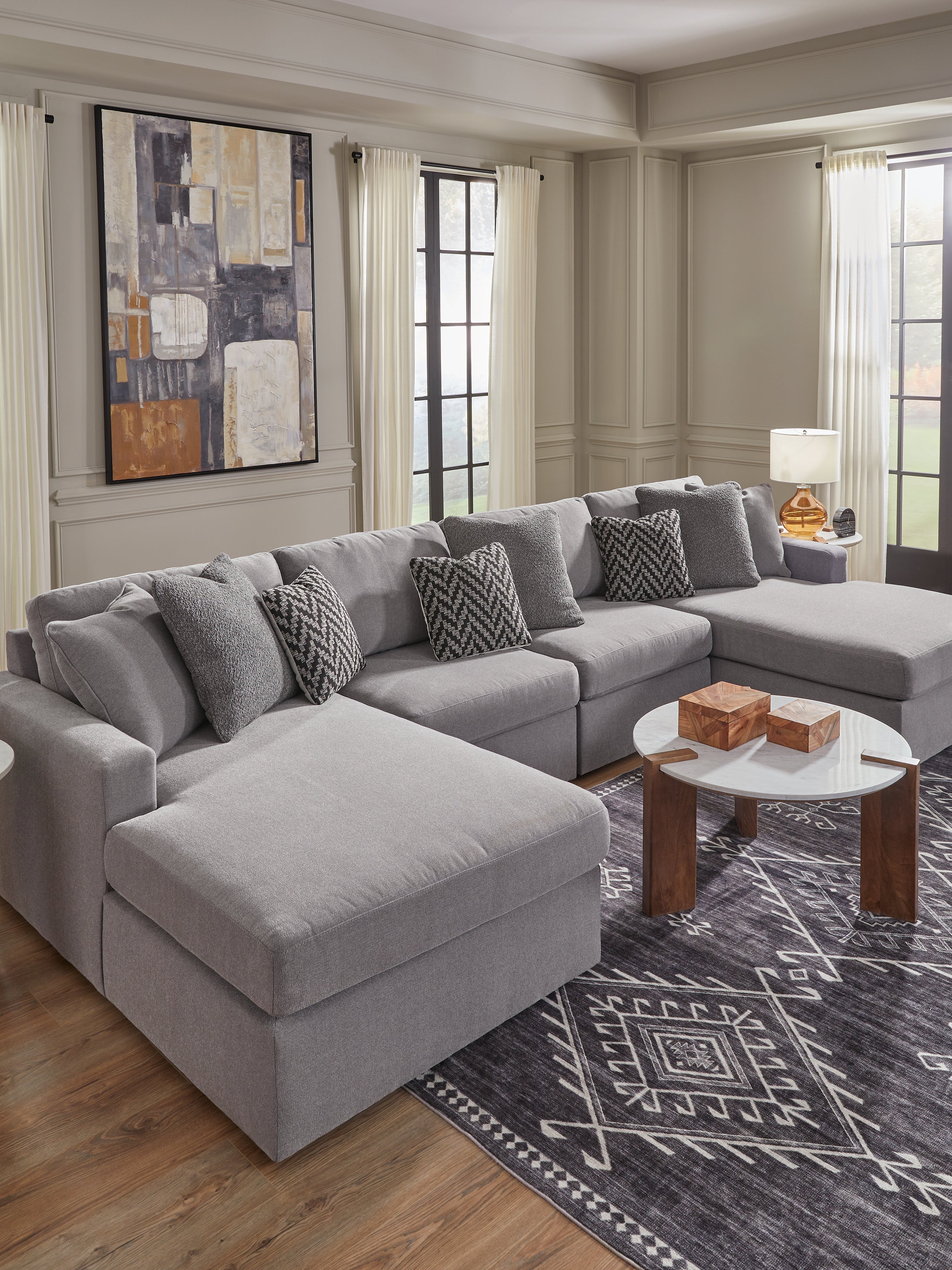 Modmax Granite 4-Piece Sectional with Chaise – Luna Furniture