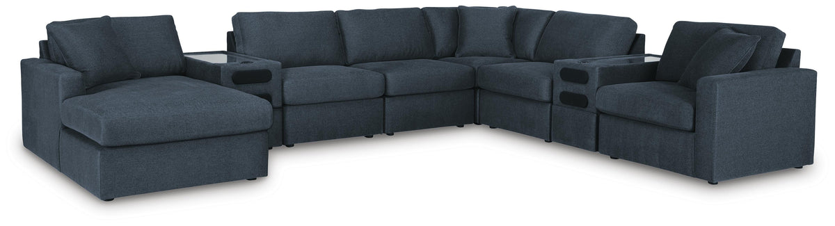 Modmax Ink 8-Piece Sectional with Storage Chaise and Audio Consoles from Ashley - Luna Furniture