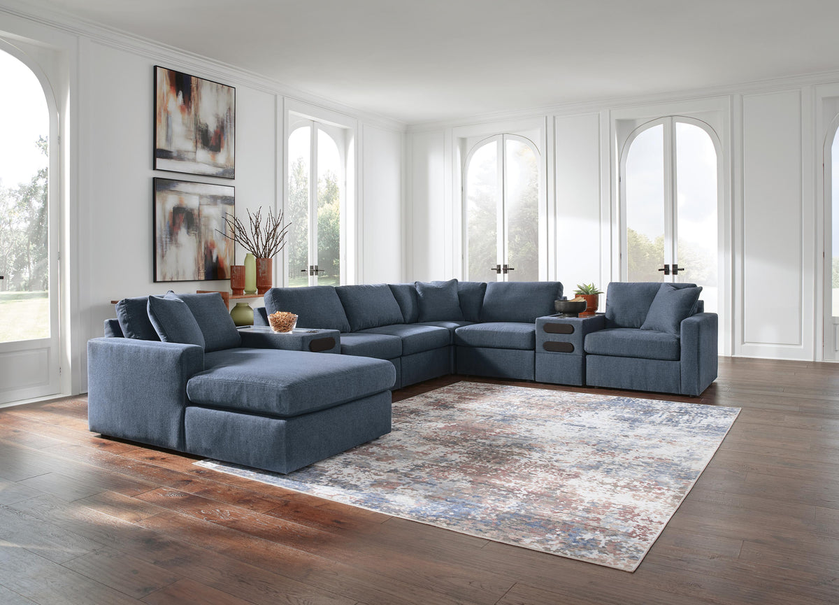 Modmax Ink 8-Piece Sectional with Storage Chaise and Audio Consoles from Ashley - Luna Furniture