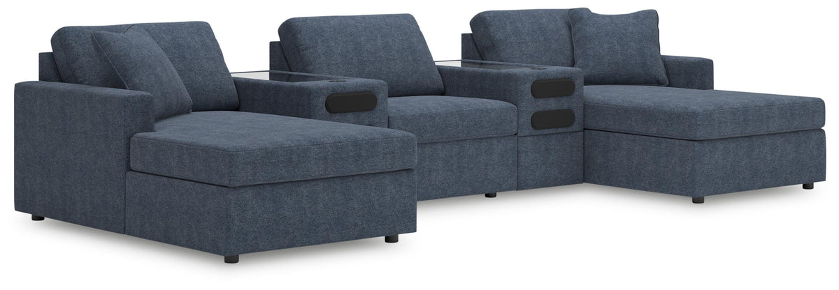 Modmax Ink 5-Piece Double Storage Chaise Sectional with Audio Consoles from Ashley - Luna Furniture
