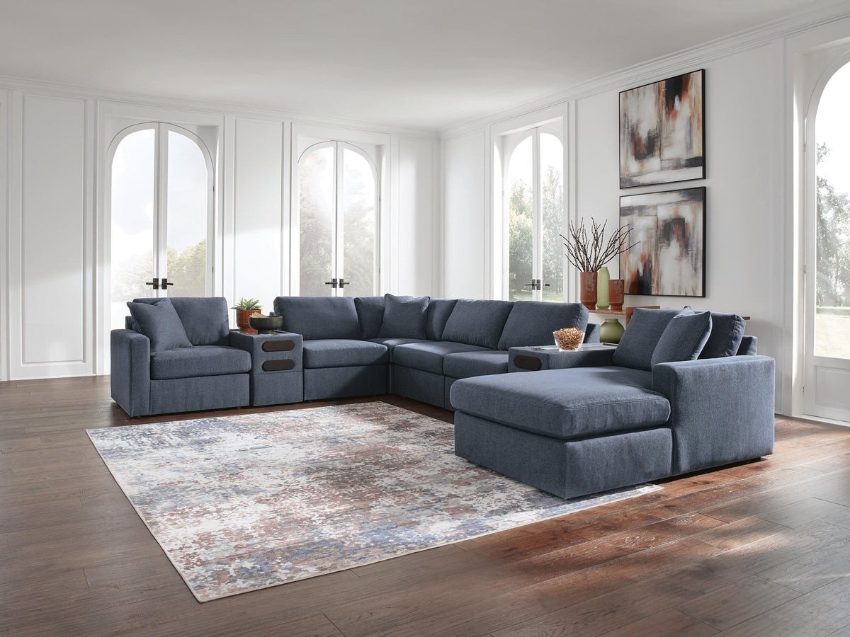 Modmax Ink 8-Piece Sectional with RAF Storage Chaise and Audio Consoles from Ashley - Luna Furniture