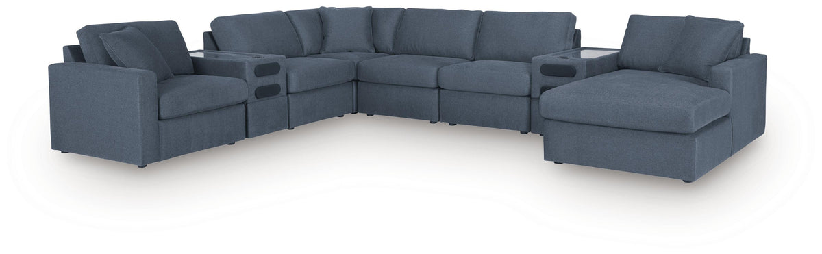 Modmax Ink 8-Piece Sectional with RAF Storage Chaise and Audio Consoles from Ashley - Luna Furniture