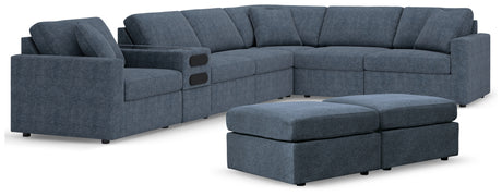 Modmax Ink 6-Piece Sectional with Audio System and 2 Ottomans from Ashley - Luna Furniture