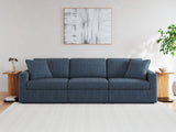 Modmax 3-Piece Sectional with Ottoman in Ink from Ashley - Luna Furniture