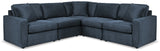 Modmax 5-Piece Sectional with Ottoman in Ink from Ashley - Luna Furniture