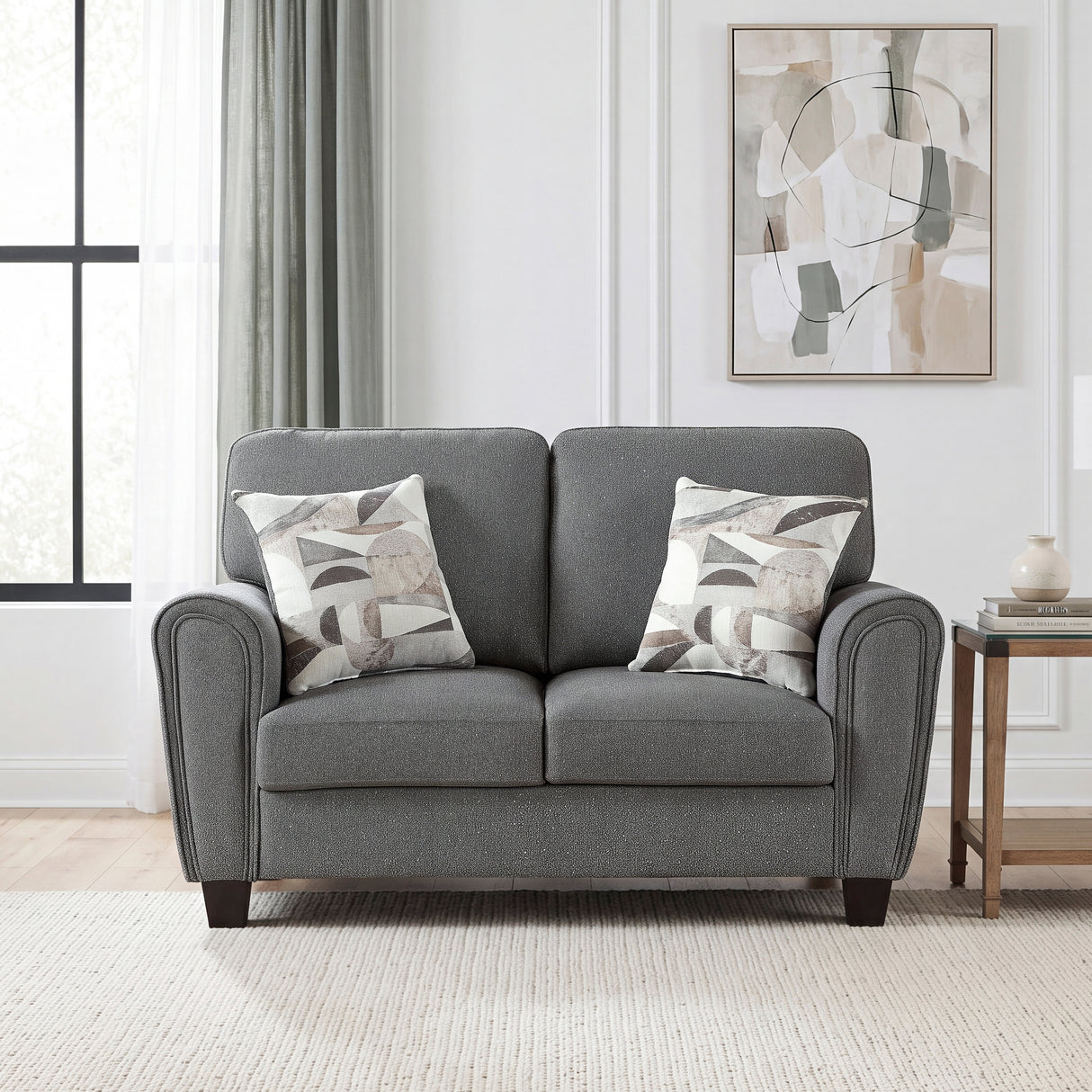 Lemond Dark Gray Loveseat from Homelegance - Luna Furniture
