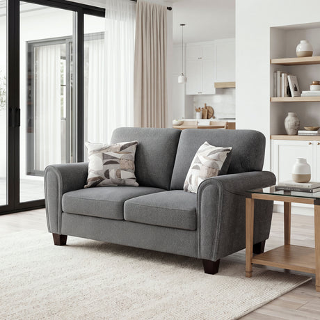 Lemond Dark Gray Loveseat from Homelegance - Luna Furniture