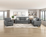 Lemond Dark Gray Loveseat from Homelegance - Luna Furniture