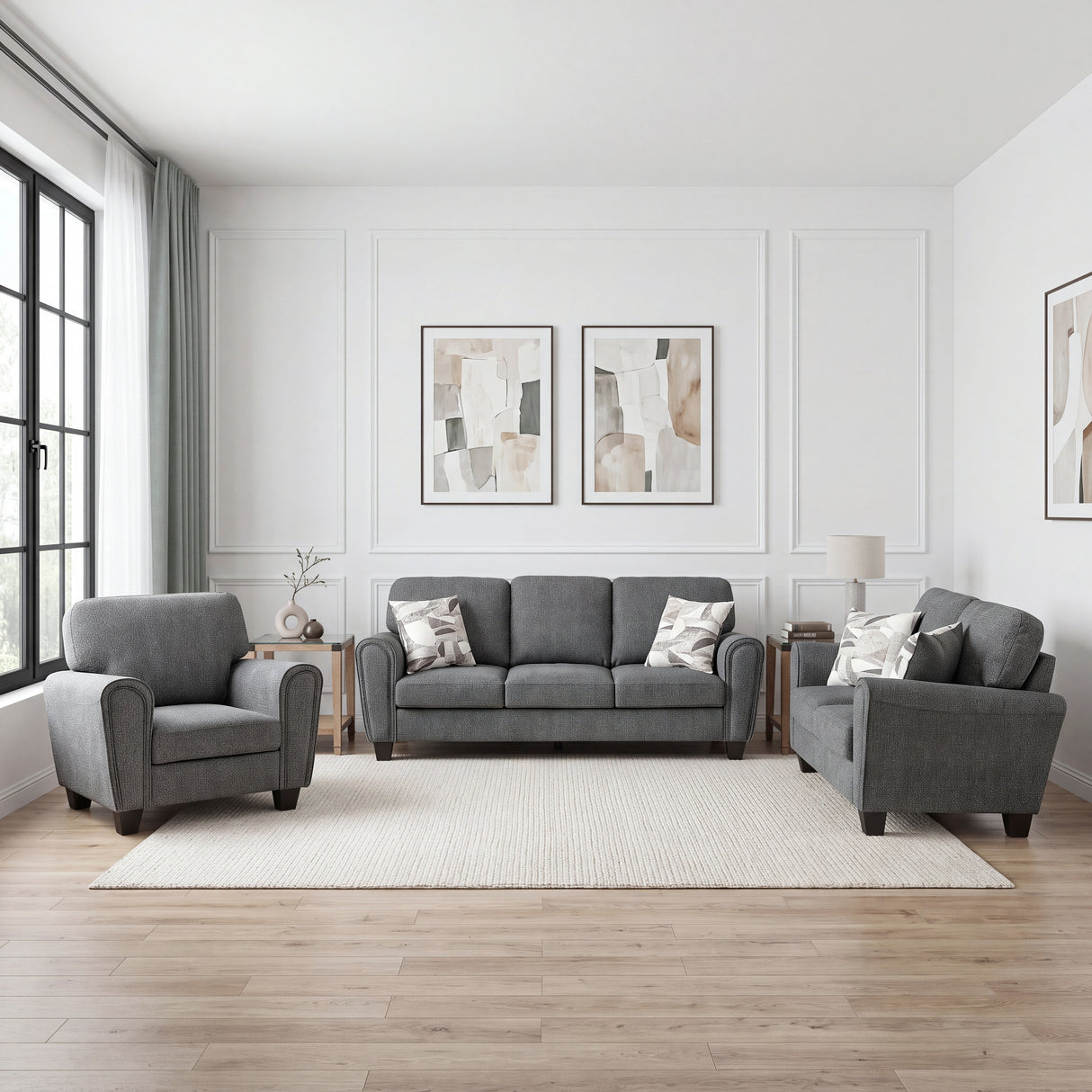 Lemond Dark Gray Chair from Homelegance - Luna Furniture