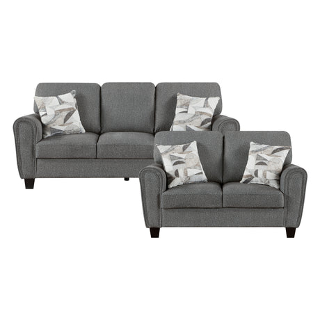 Lemond Dark Gray 2-Piece Living Room Set from Homelegance - Luna Furniture