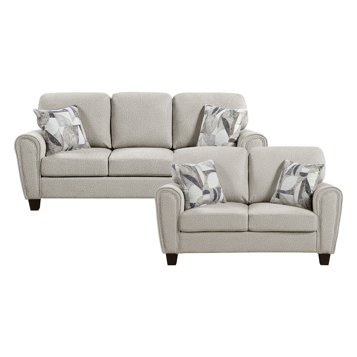 Lemond Gray Sofa and Loveseat from Homelegance - Luna Furniture
