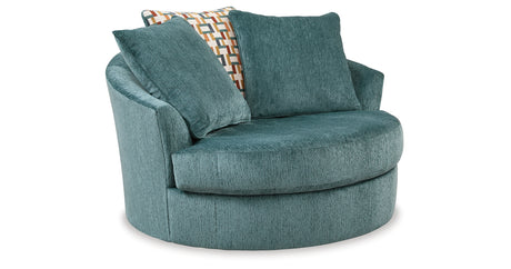 Laylabrook Teal Oversized Swivel Accent Chair from Ashley Furniture - Luna Furniture