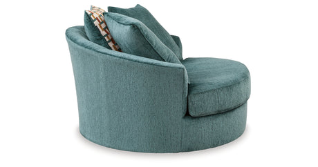 Laylabrook Teal Oversized Swivel Accent Chair from Ashley Furniture - Luna Furniture