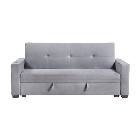 Grady Gray Convertible Sofa with Hidden Storage from Homelegance - Luna Furniture