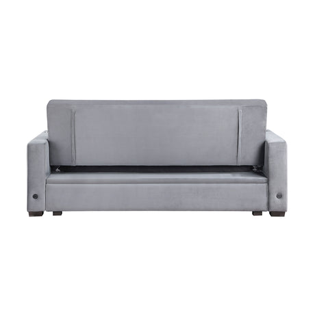 Grady Gray Convertible Sofa with Hidden Storage from Homelegance - Luna Furniture