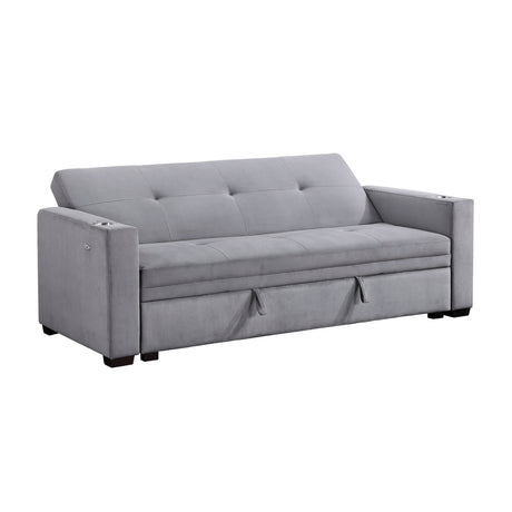 Grady Gray Convertible Sofa with Hidden Storage from Homelegance - Luna Furniture