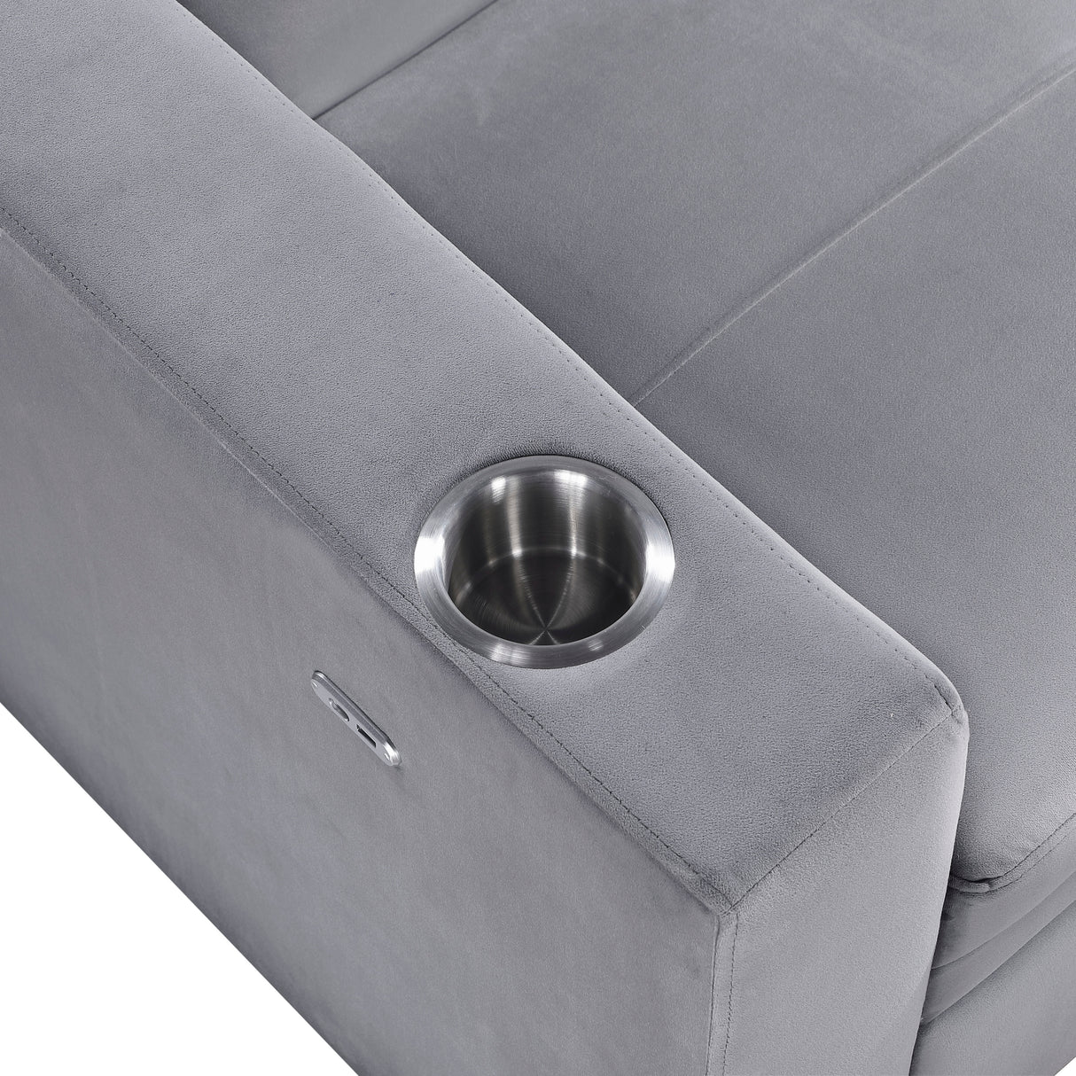 Grady Gray Convertible Sofa with Hidden Storage from Homelegance - Luna Furniture