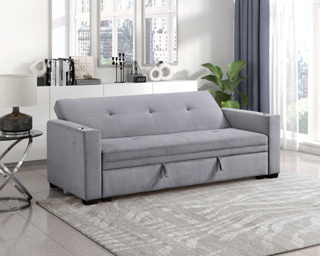 Grady Gray Convertible Sofa with Hidden Storage from Homelegance - Luna Furniture