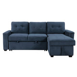 Barbara Navy Reversible Sectional with Hidden Storage and Pull-out Bed from Homelegance - Luna Furniture