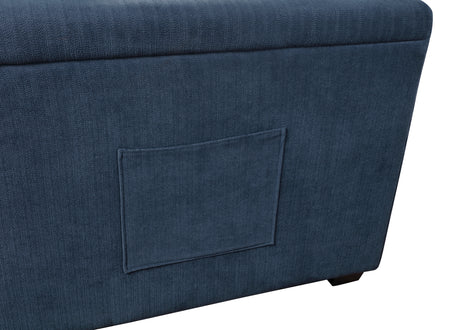 Barbara Navy Reversible Sectional with Hidden Storage and Pull-out Bed from Homelegance - Luna Furniture