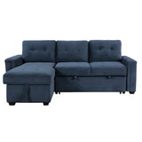Barbara Navy Reversible Sectional with Hidden Storage and Pull-out Bed from Homelegance - Luna Furniture