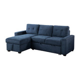 Barbara Navy Reversible Sectional with Hidden Storage and Pull-out Bed from Homelegance - Luna Furniture