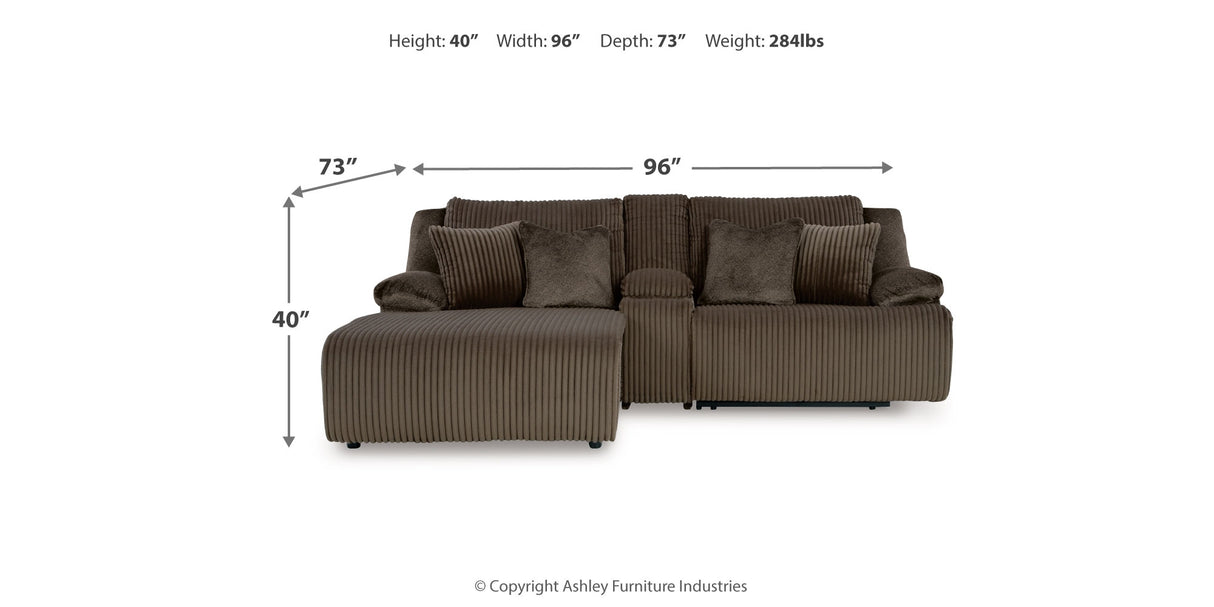 Top Tier Chocolate Sofa and Recliner from Ashley - Luna Furniture