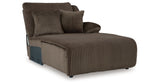 Top Tier Chocolate 3-Piece RAF Chaise Reclining Sectional from Ashley - Luna Furniture