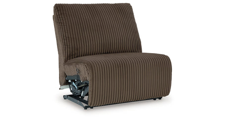 Top Tier Chocolate Armless Recliner from Ashley - Luna Furniture