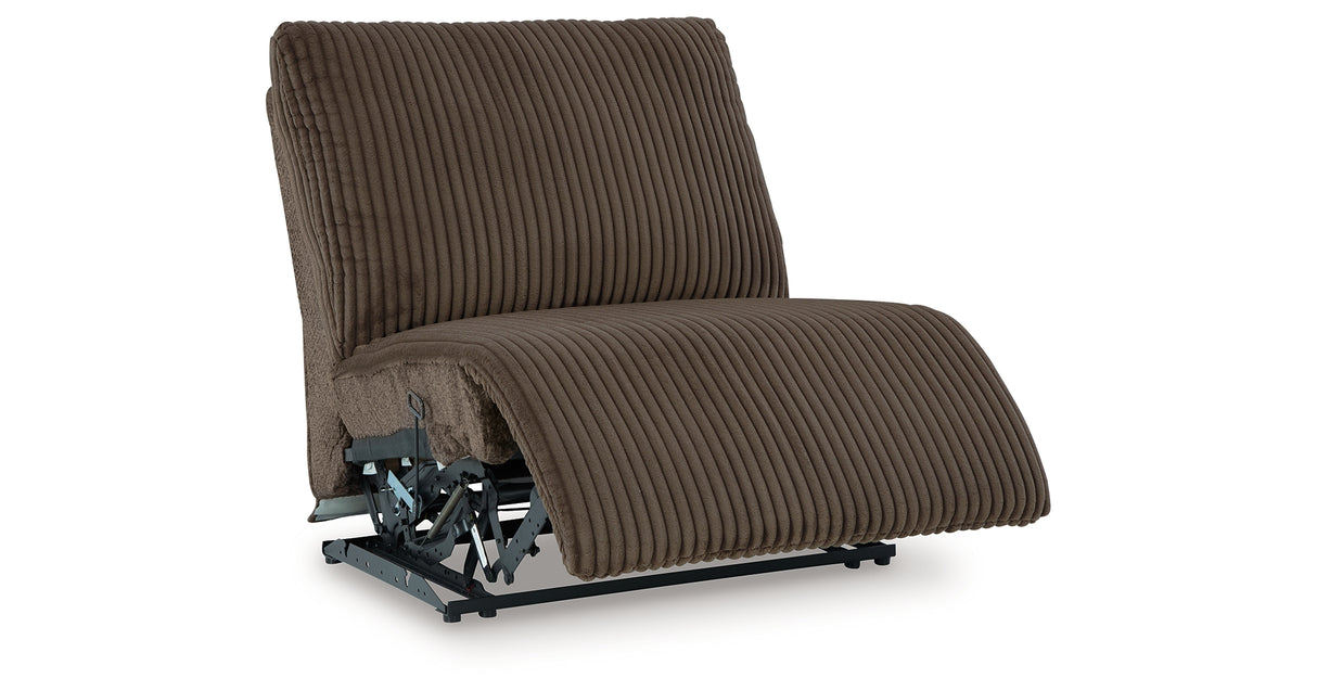 Top Tier Chocolate Armless Recliner from Ashley - Luna Furniture