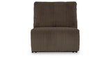 Top Tier Chocolate Armless Recliner from Ashley - Luna Furniture