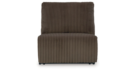 Top Tier Chocolate Armless Recliner from Ashley - Luna Furniture