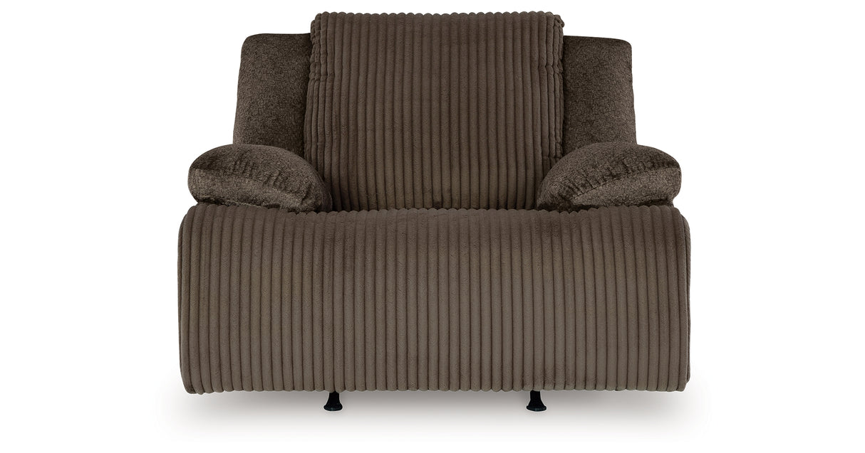 Top Tier Chocolate 5-Piece Sectional with Recliner from Ashley - Luna Furniture