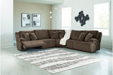 Top Tier Chocolate 5-Piece Reclining Sectional from Ashley - Luna Furniture