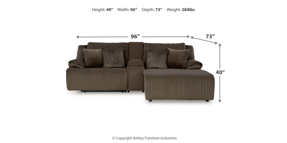 Top Tier Chocolate Sofa and Recliner from Ashley - Luna Furniture
