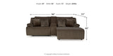 Top Tier Chocolate Sofa and Recliner from Ashley - Luna Furniture