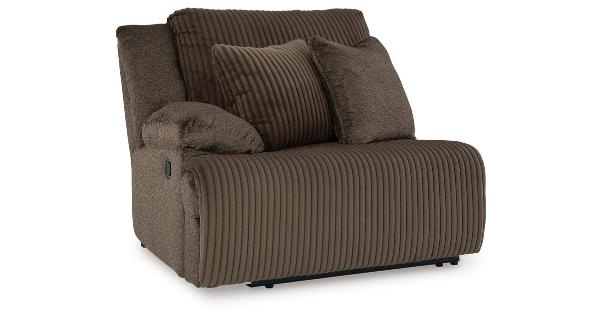 Top Tier Chocolate 3-Piece RAF Chaise Reclining Sectional from Ashley - Luna Furniture