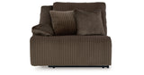 Top Tier Chocolate 3-Piece RAF Chaise Reclining Sectional from Ashley - Luna Furniture