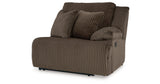 Top Tier Chocolate 4-Piece LAF Chaise Reclining Sectional from Ashley - Luna Furniture