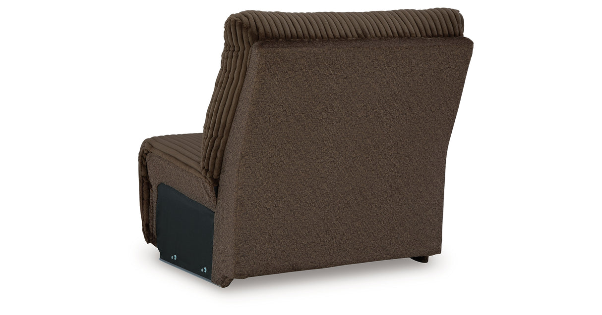 Top Tier Chocolate Armless Chair from Ashley - Luna Furniture