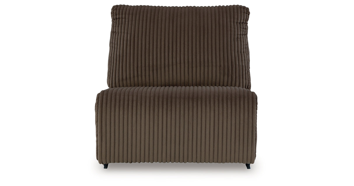 Top Tier Chocolate Armless Chair from Ashley - Luna Furniture