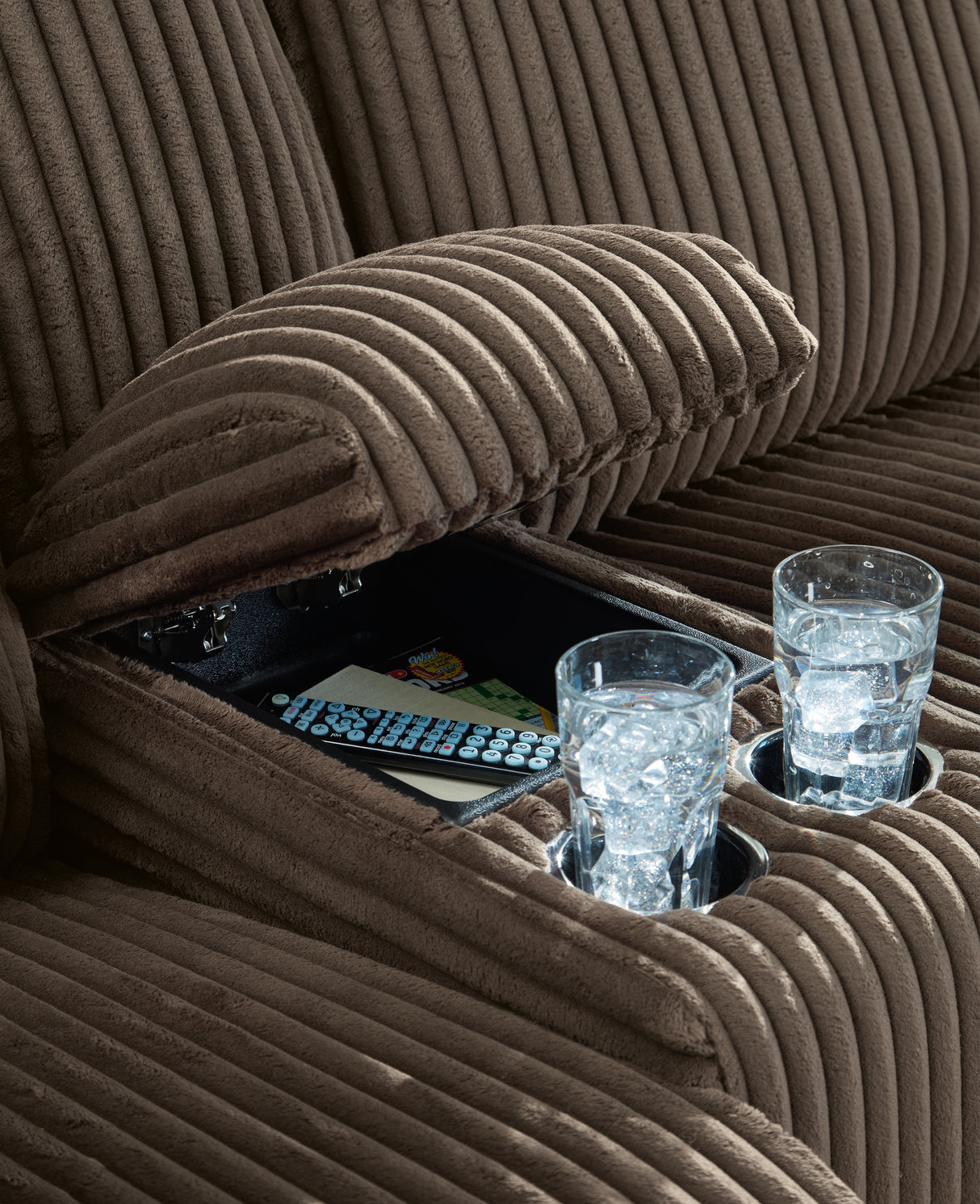 Top Tier Chocolate 3-Piece RAF Chaise Reclining Sectional from Ashley - Luna Furniture