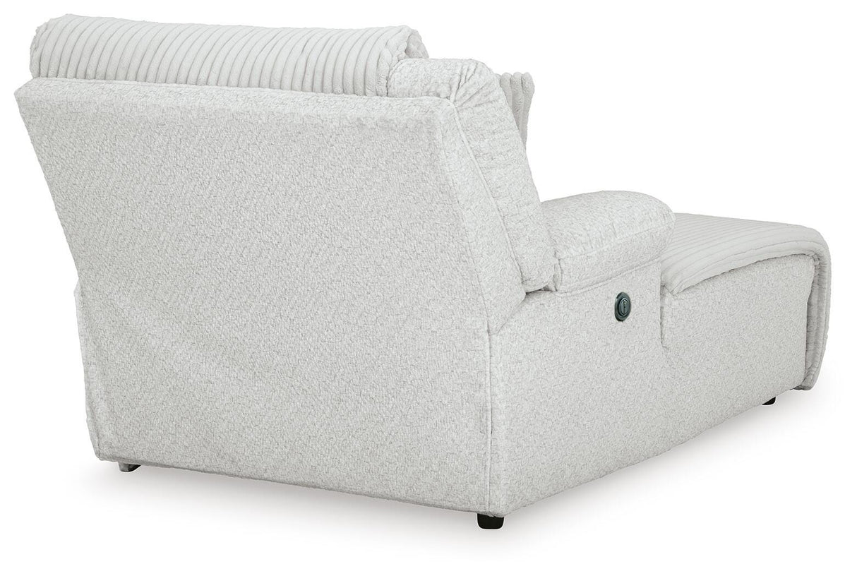 Top Tier Alloy Left-Arm Facing Power Reclining Back Chaise from Ashley - Luna Furniture