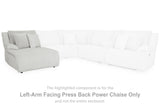 Top Tier Alloy Left-Arm Facing Power Reclining Back Chaise from Ashley - Luna Furniture