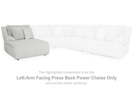 Top Tier Alloy Left-Arm Facing Power Reclining Back Chaise from Ashley Furniture - Luna Furniture