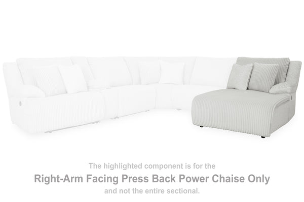 Top Tier Alloy Right-Arm Facing Power Reclining Back Chaise