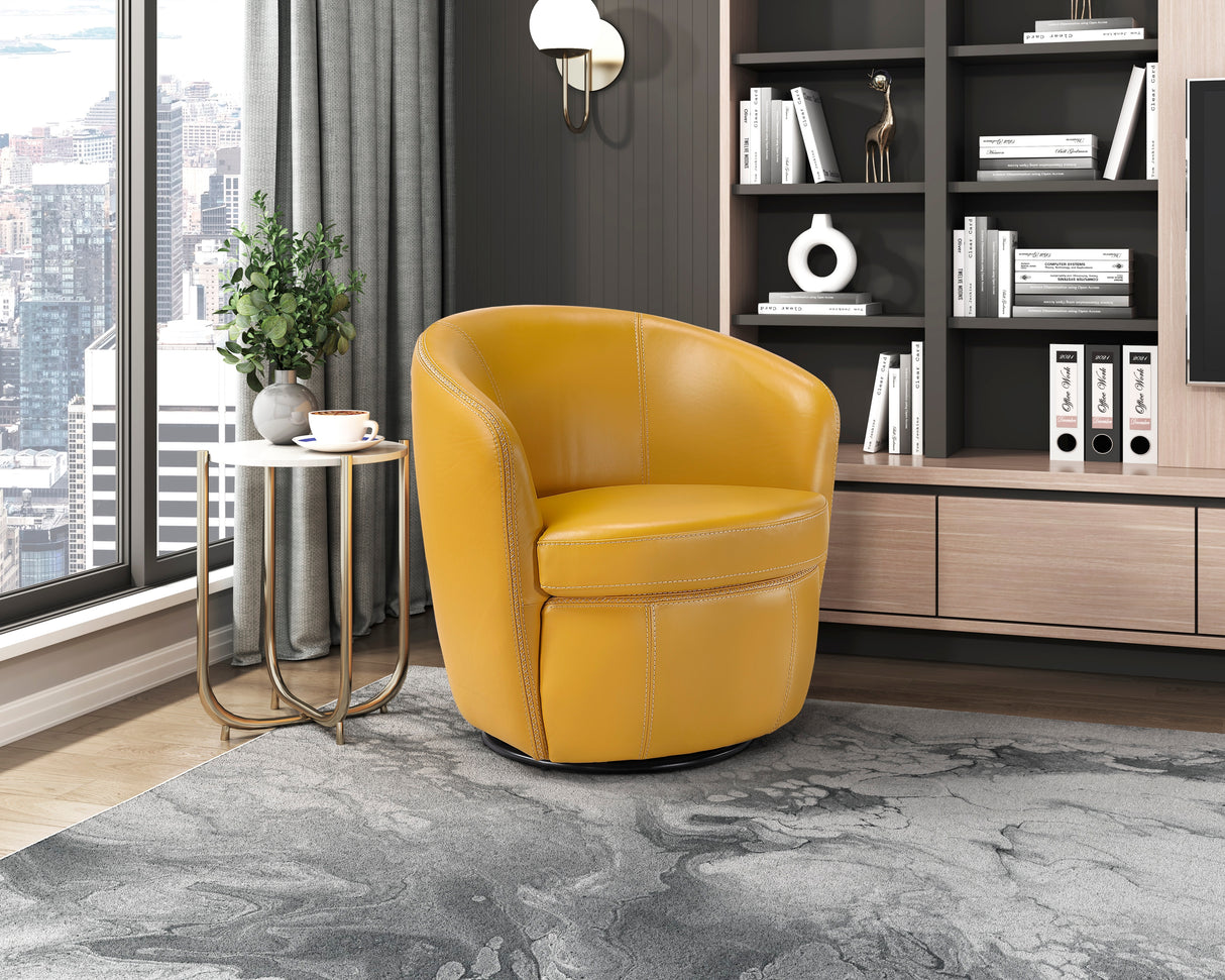 Tanner Yellow Swivel Chair from Homelegance - Luna Furniture