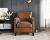 Braintree Brown Top-Grain Leather Accent Chair from Homelegance - Luna Furniture